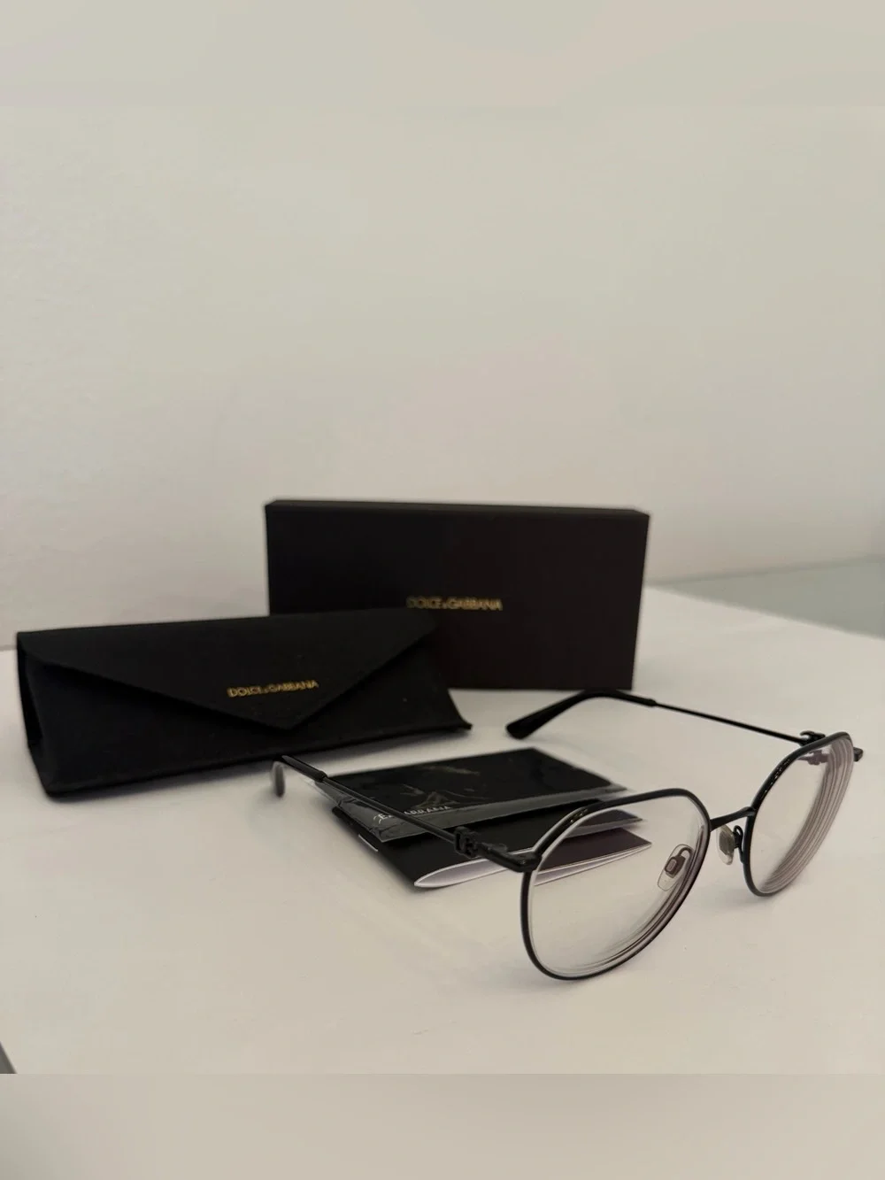 Dolce & Gabbana DG1348 Black Metal Optical Glasses Frames 54 Italy